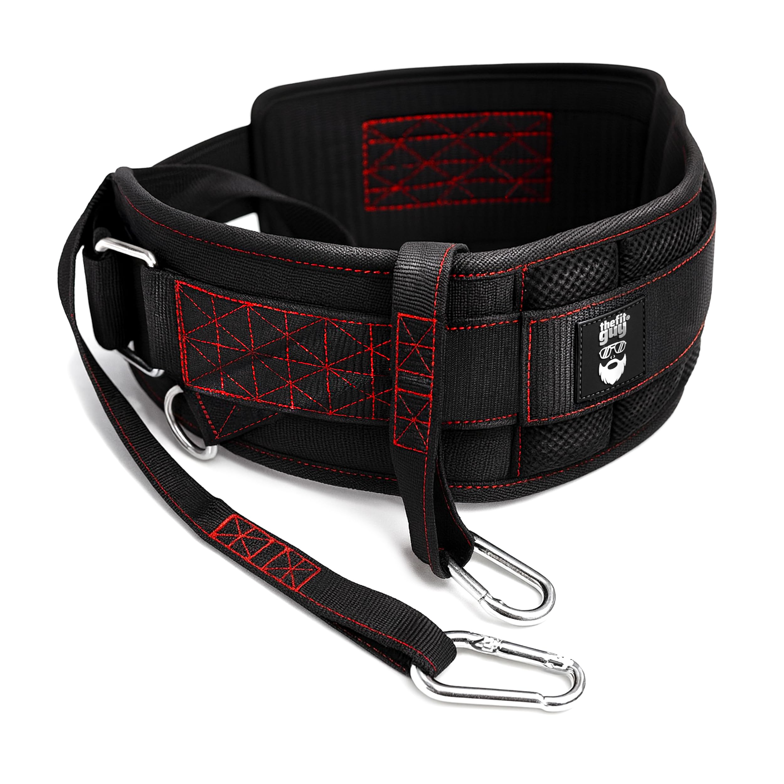 Ultimate Dip Belt | Secure Closure - No Sliding Down | Structured Back Support | 45-Angle Rings - Comfort Dip Position | 40” Strap & 2 Snap Hooks - for Dips, Pull Ups, Squats, Weight Lifting