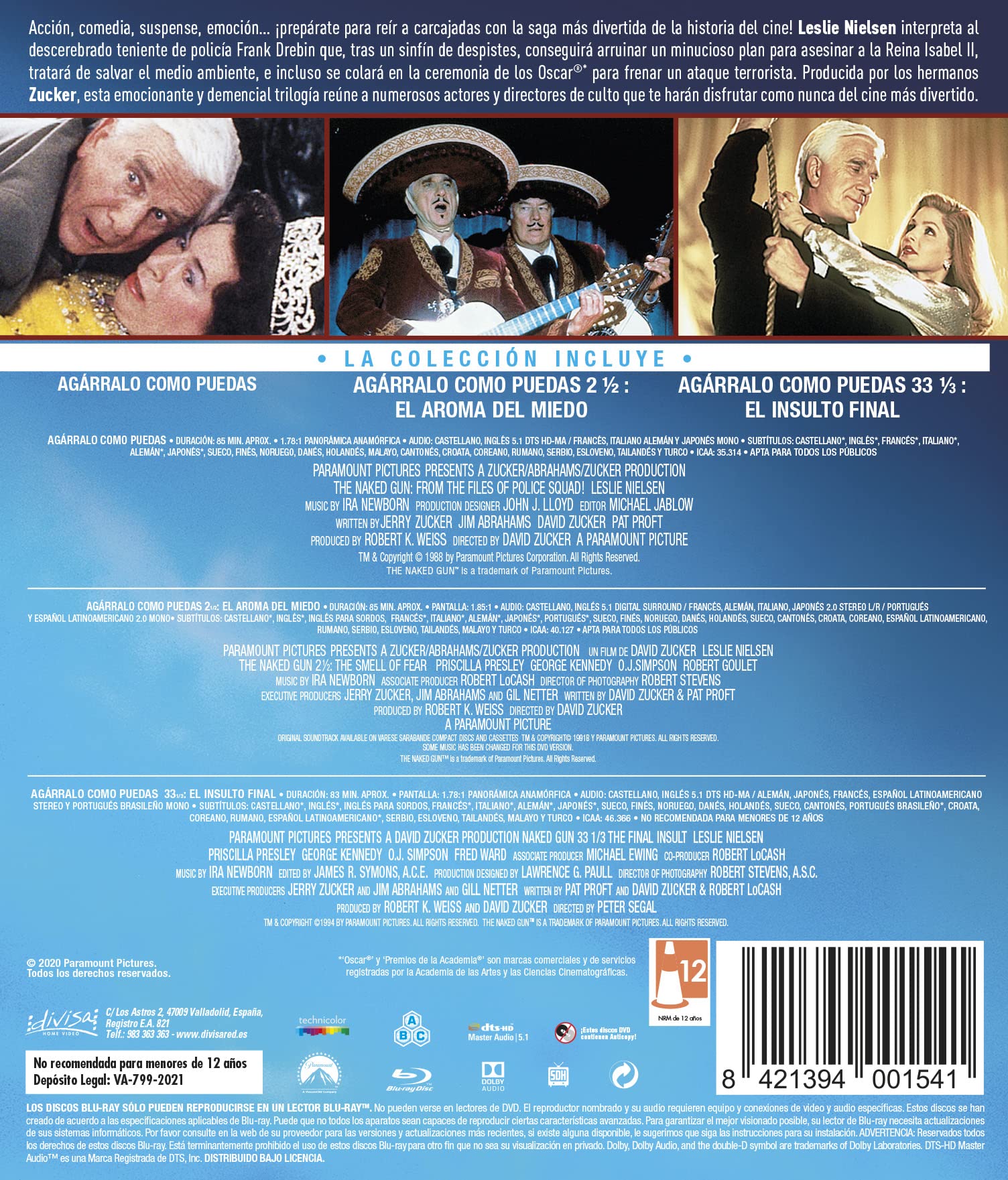 Agarralo Como Puedas 1 + 2 + 3 (Pack 3 peliculas)