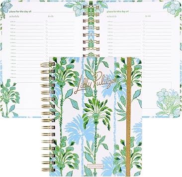 Lilly Pulitzer Undated To Do Planner, Hardcover Daily Planner, Personal Organizer with Hourly Schedules and Notes Pages Swayin in the Breeze