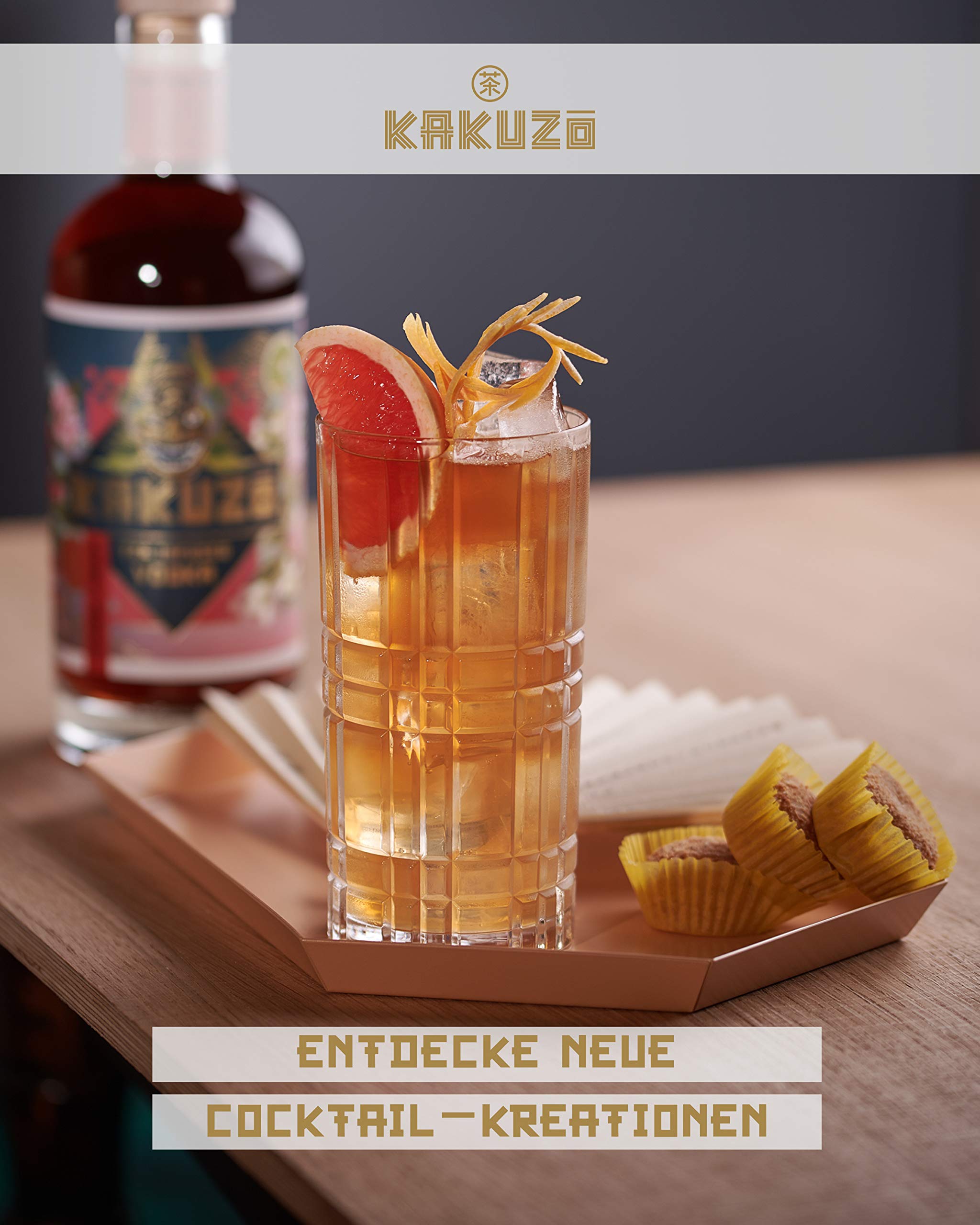 KAKUZO Earl Grey Vodka - Japanische Vodka-Kreation - Verfeinert mit Tee Blend aus Japan, Indien & China - Würzig Mit Noten von Honig & Zitrus - Made in Germany (1 x 0,7l)
