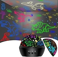 Vista 1 de Juguetes de luz nocturna de dinosaurio para niños de 3 a 8 años, proyección de dinosaurio 2 en 1 para niños de 2 a 10 años, regalos para niños