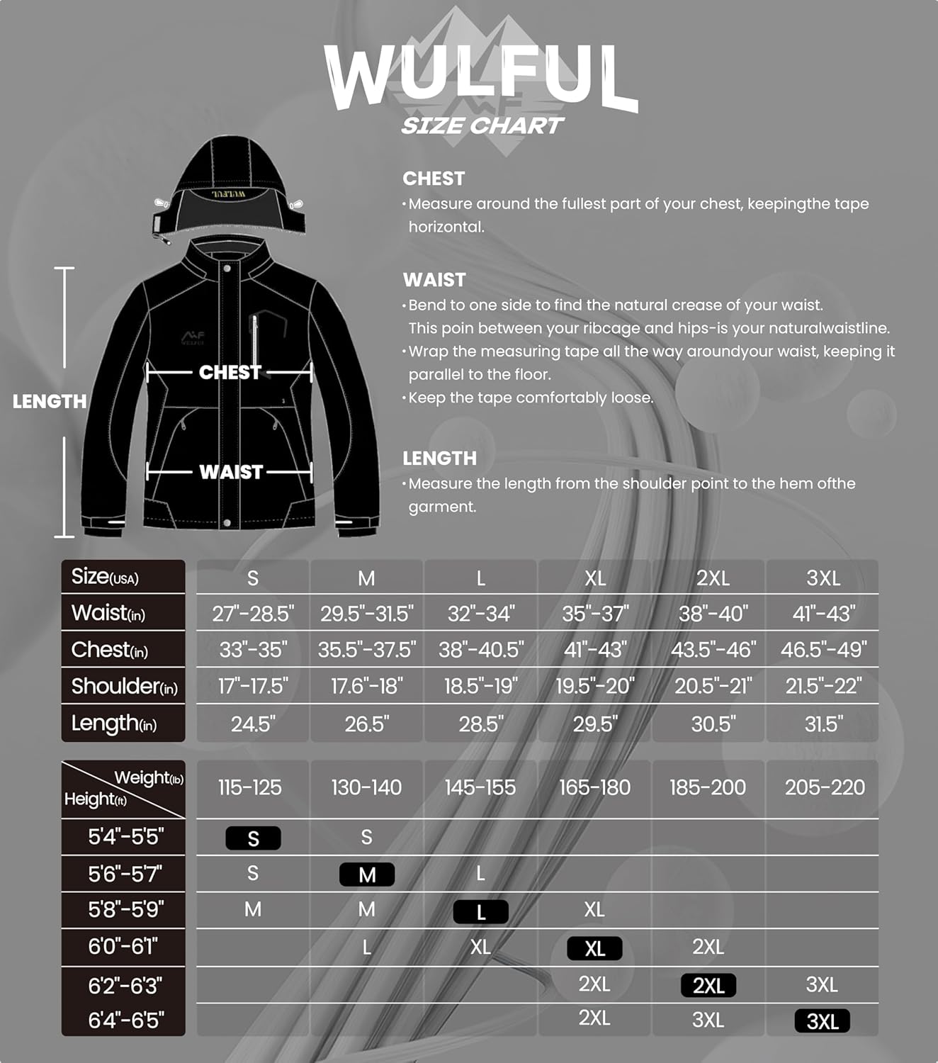 WULFUL Women’s Waterproof Snow Ski Jacket Mountain Windproof Winter Coat with Detachable Hood - Image 7