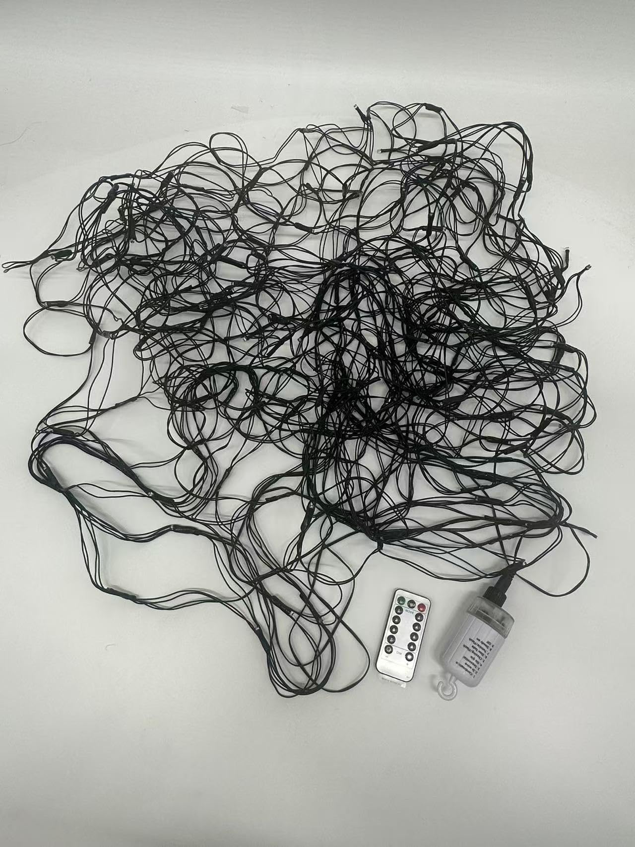 LED Lichternetz Außen Batterie mit Timer und Fernbedienung (Gelb)