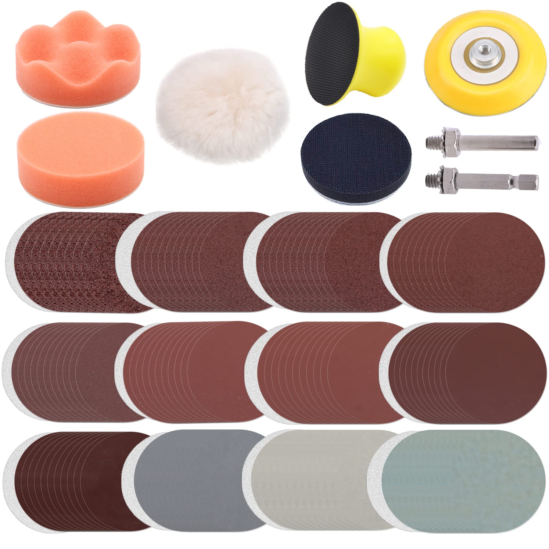 127pcs Sanding Discs Kit - 40-7000 Grit for Drill Grinder -1