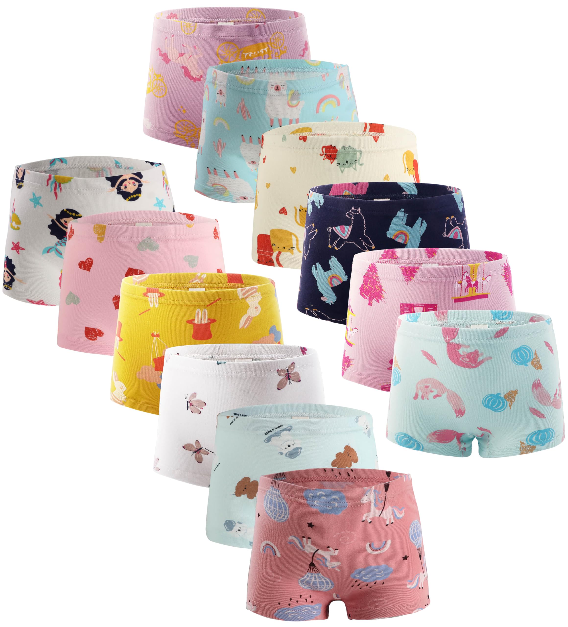 Sladatona Soft Girls Boyshort Panties Cotton Briefs Kids Underwear