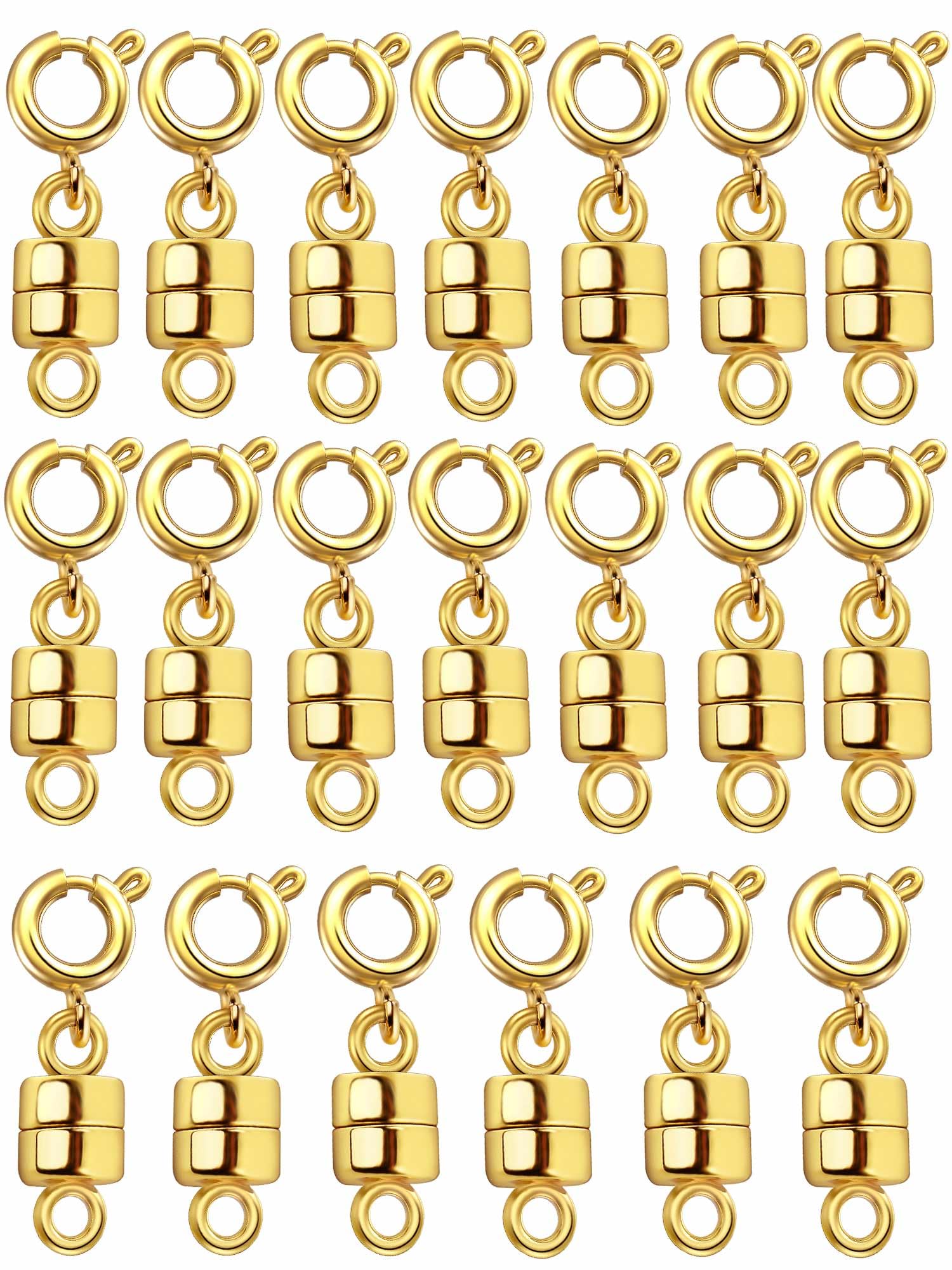 Dailyacc Magnetic Necklace Clasps and Closures - Safety 14 K Gold and Silver Jewelry Converters for Bracelets Chain Extender