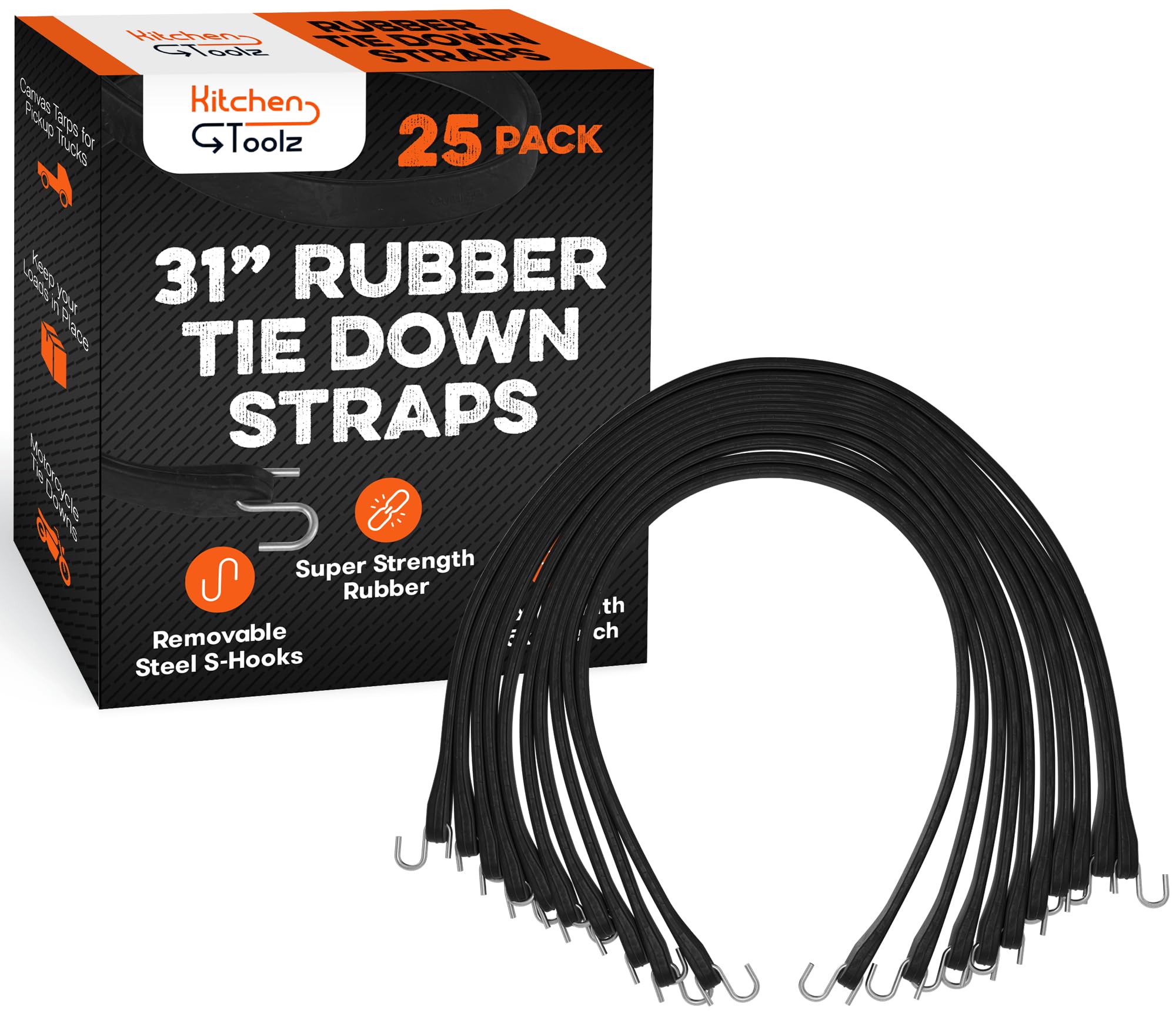 Lonas Para Camiones De Carga XSTRAP STANDARD 20 Pack 31 Adjustable Rubber Tarp Straps Epdm Bungee Cords With Hooks Ideal For Securing Tarps Canvases Flatbed Trailers Cargo Tarp