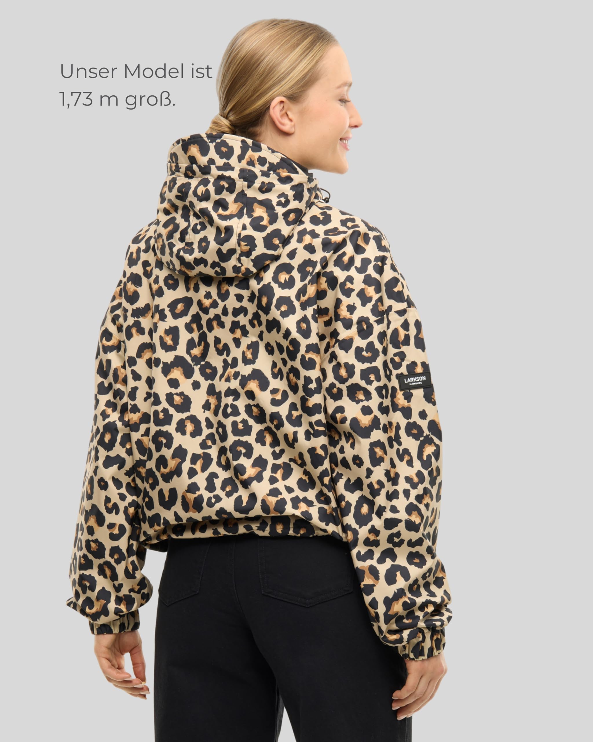 LARKSON Regenjacke Damen Herren - Elin - Regenmantel für Fahrrad Outdoor Festival - Wassersäule 10000 mm - Wasserdichte Jacke mit Verschweißten Nähten - Faltbar