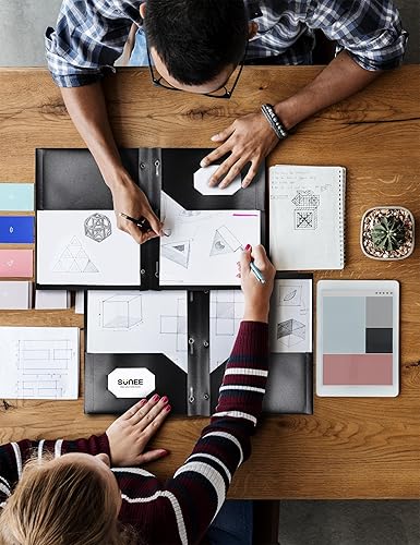 Miniatura 6 de SUNEE Paquete de 24 carpetas de plástico negro con bolsillos y puntas, tamaño carta, 9 x 11.5 pulgadas