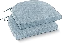 Vista 24 de IPYNBAP Cojines para sillas de comedor con lazos y funda extraíble, cojines para sillas de comedor y cocina con parte inferior antideslizante