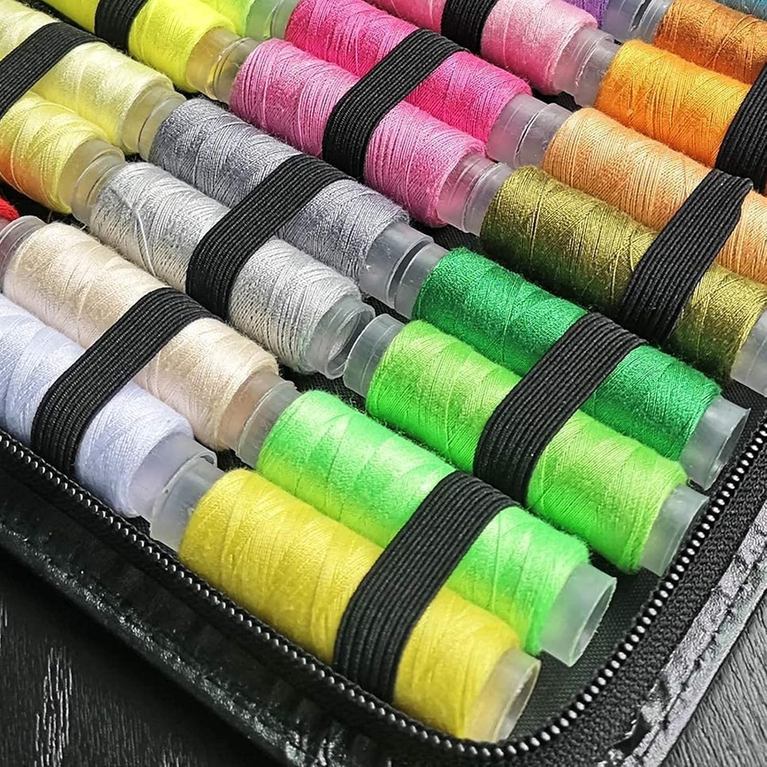 Kit da cucito, Set con 264 Pezzi, Incluso Borsa da Viaggio, Adatto a Casa, Viaggio e Emergenza, Uso Portatile