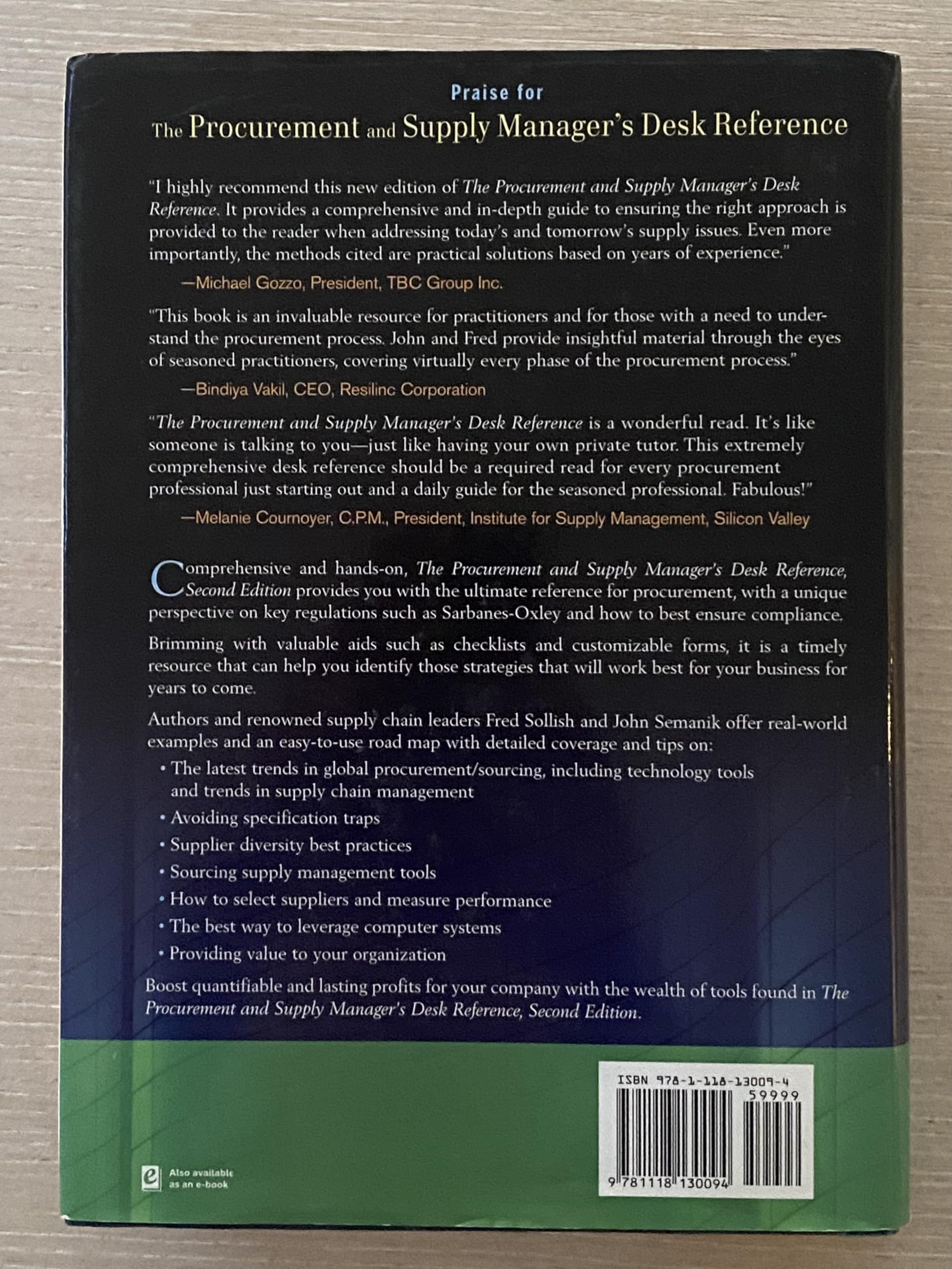 The Procurement and Supply Manager's Desk Reference