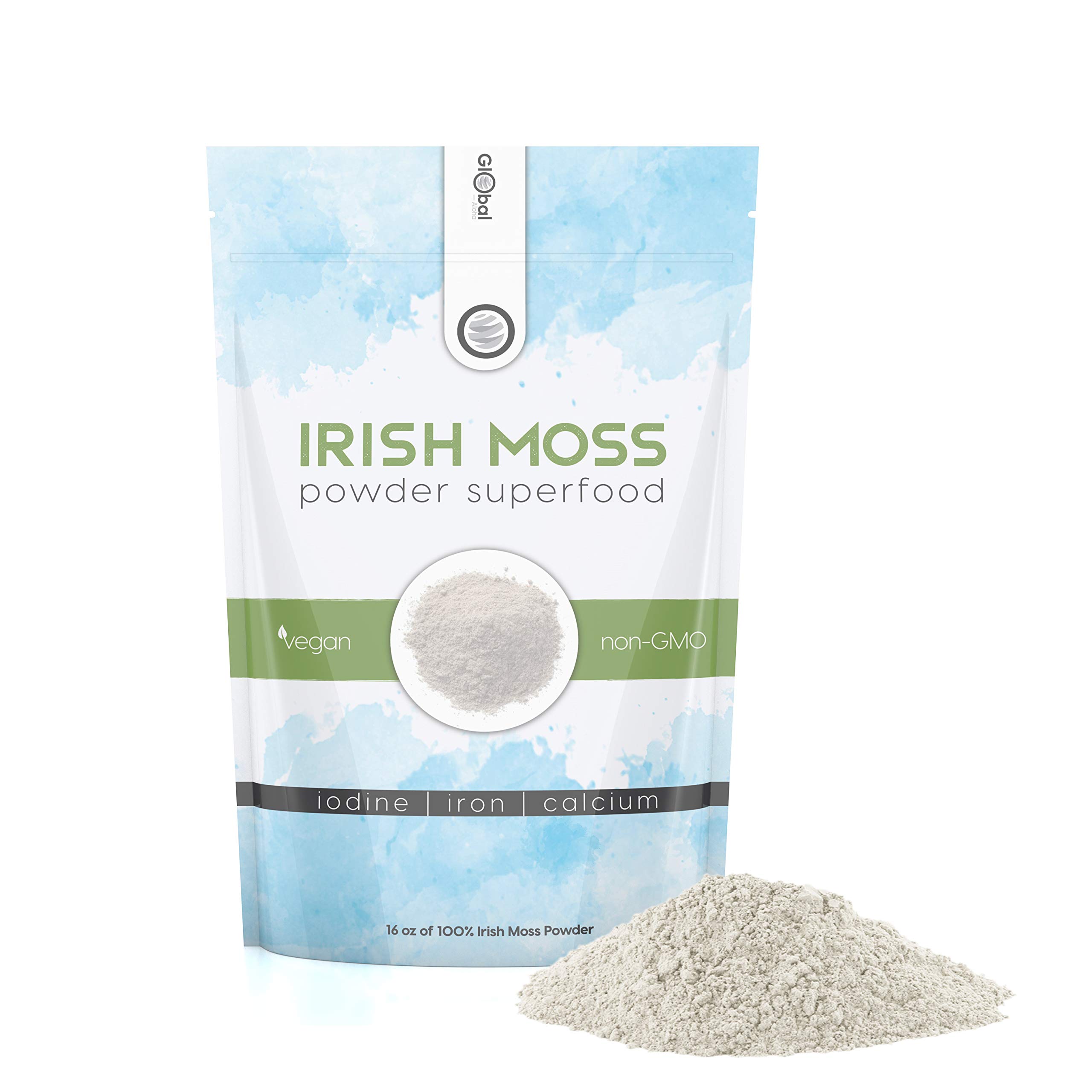 Irish Sea Moss Powder: Chrondus Crispus 16 Ounces Superfood - Seaweed Body Supplement