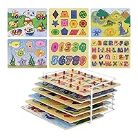 Algopix Similar Product 14 - Etna Products Wooden Puzzles Set