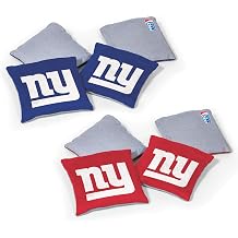 NFL Pro Football Dual Sided Bean Bags by Wild Sports, 8 Count, Premium Toss Bags for Cornhole Set - Great for Tailgates, Outdoors, Backyard