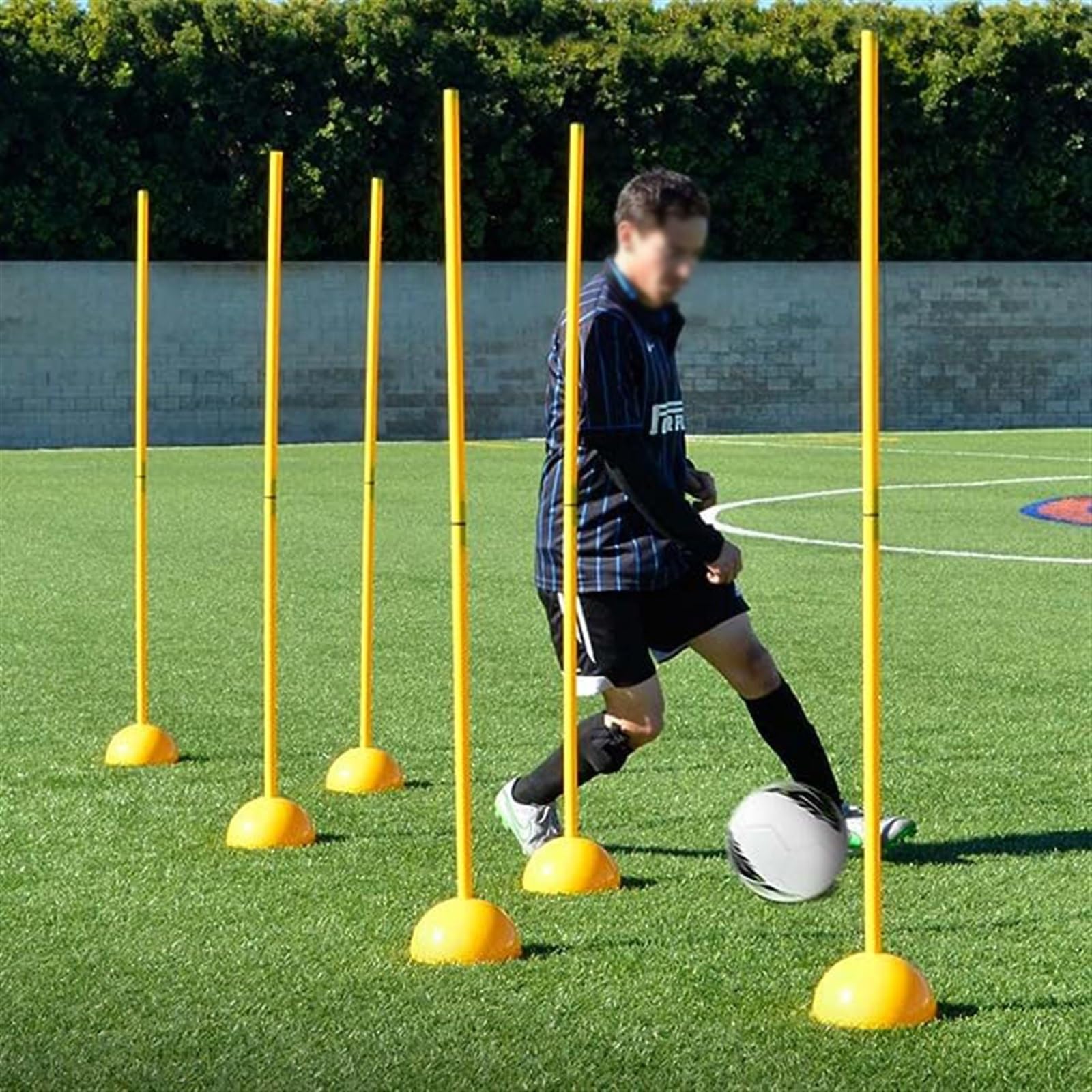 Bastones de Agilidad con Base, Slalom al Aire Libre para Entrenamiento de Agilidad y Entrenamiento de Habilidades Técnicas de Fútbol, Equipo de Entrenamiento Deportivo ( Size : 1.5m/59.1in , Color : 9