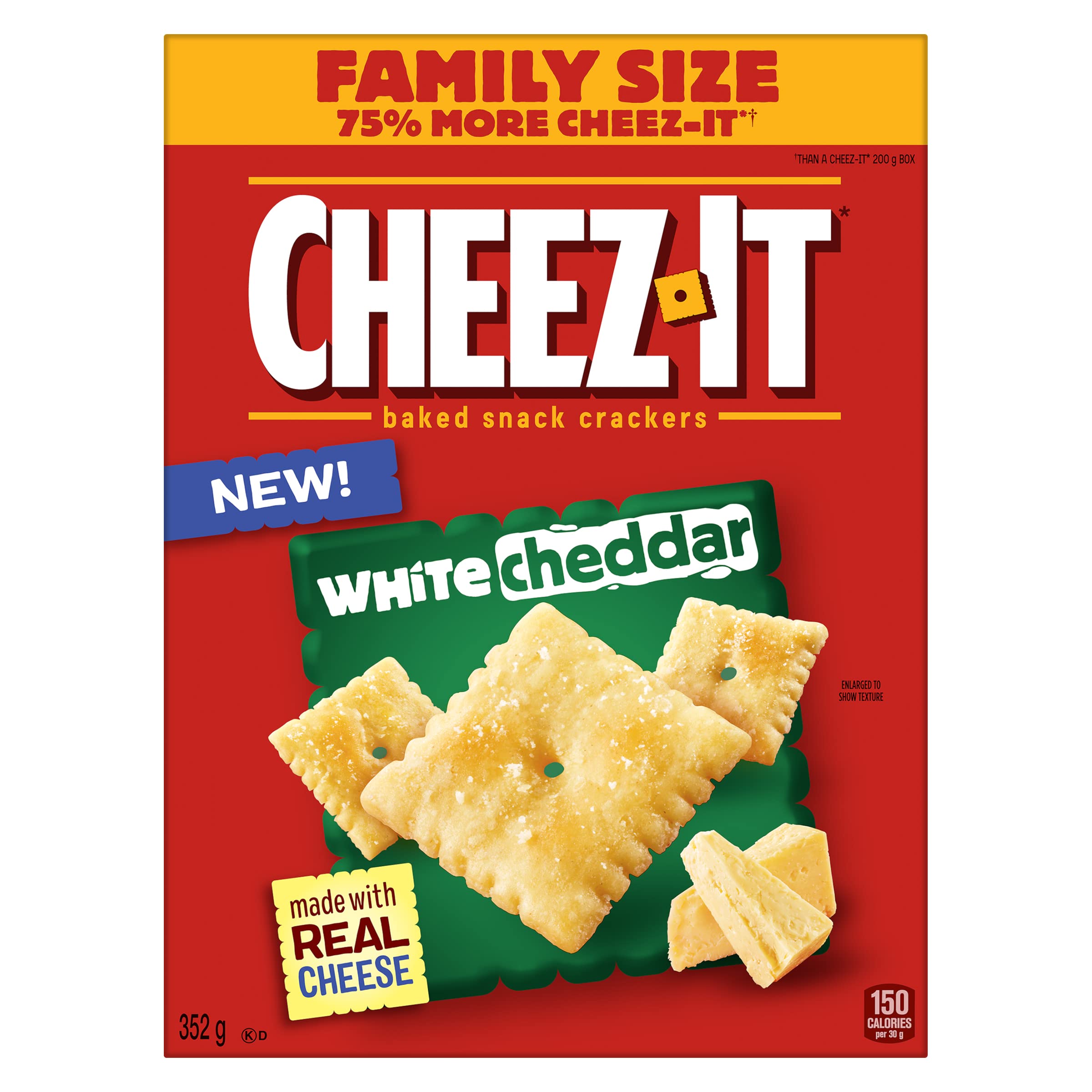 Cheez-It Baked Snack Crackers White Cheddar Family Pack 352g - 