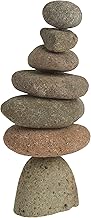 Ancient Graffiti Large 7-Stone Natural River Stone Cairn, 11 inches