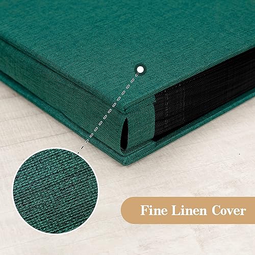 Miniatura 33 de potricher Álbum de fotos pequeño para 4 x 6 pulgadas, 300 fotos, cubierta de lino, libro de fotos para familia, boda, aniversario y bebé (negro)