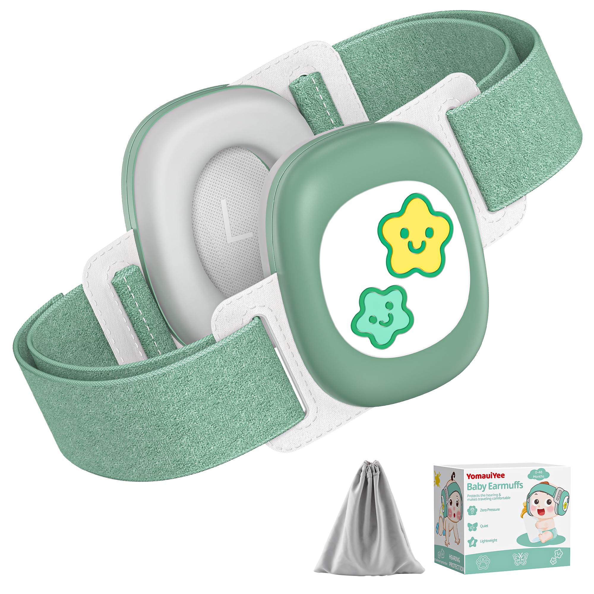 - Baby Earmuffs,Infant Noise Cancelling Headphones with Star Pattern, Infant Ear Protection for Toddler 0-48 Months,Baby Travel Essentials for Airplane/Improves Sleep