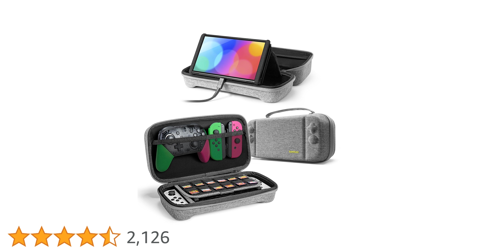 Nintendo Switch 本体　持ち運びケース付き Amazon.co.jp: Nintendo Switch 有機ELモデル対応 tomtoc