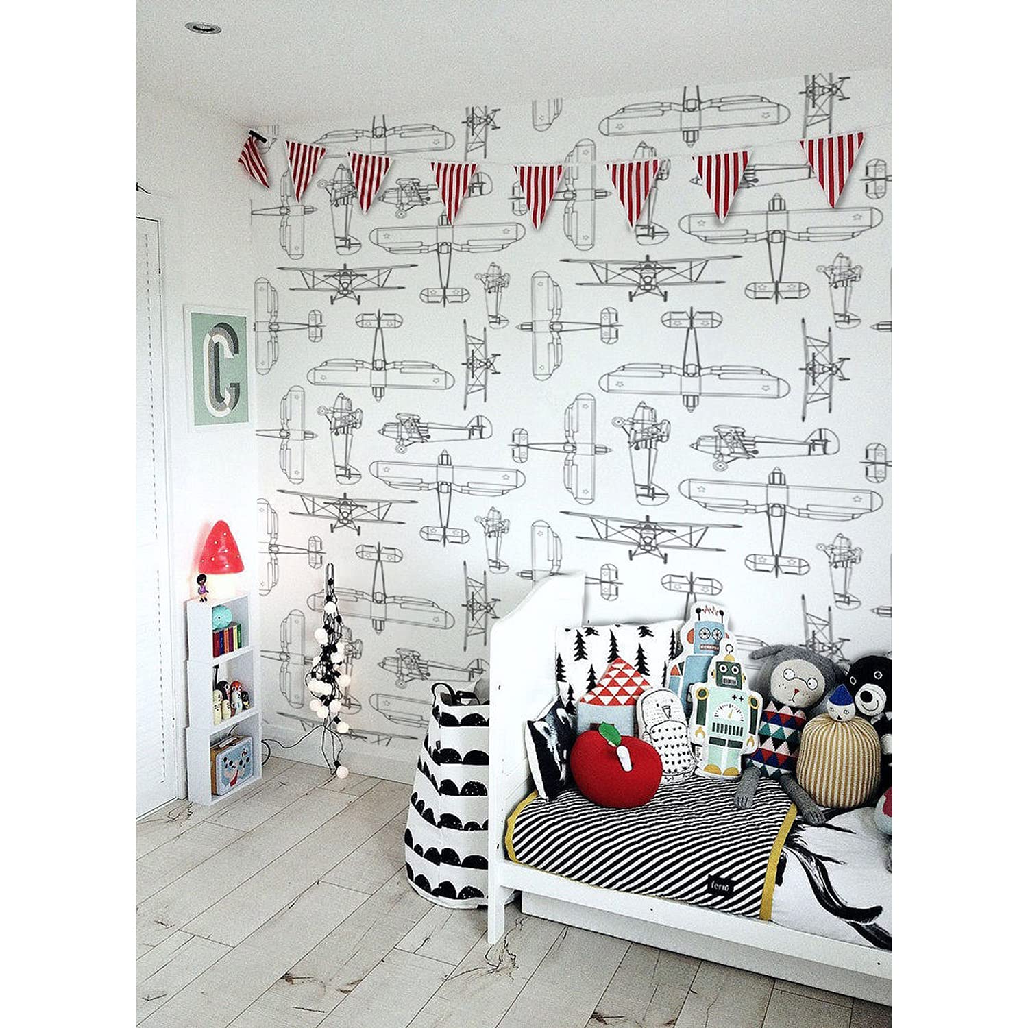 Papier peint panoramique avions 152x104cm pour decoration de chambre d enfant