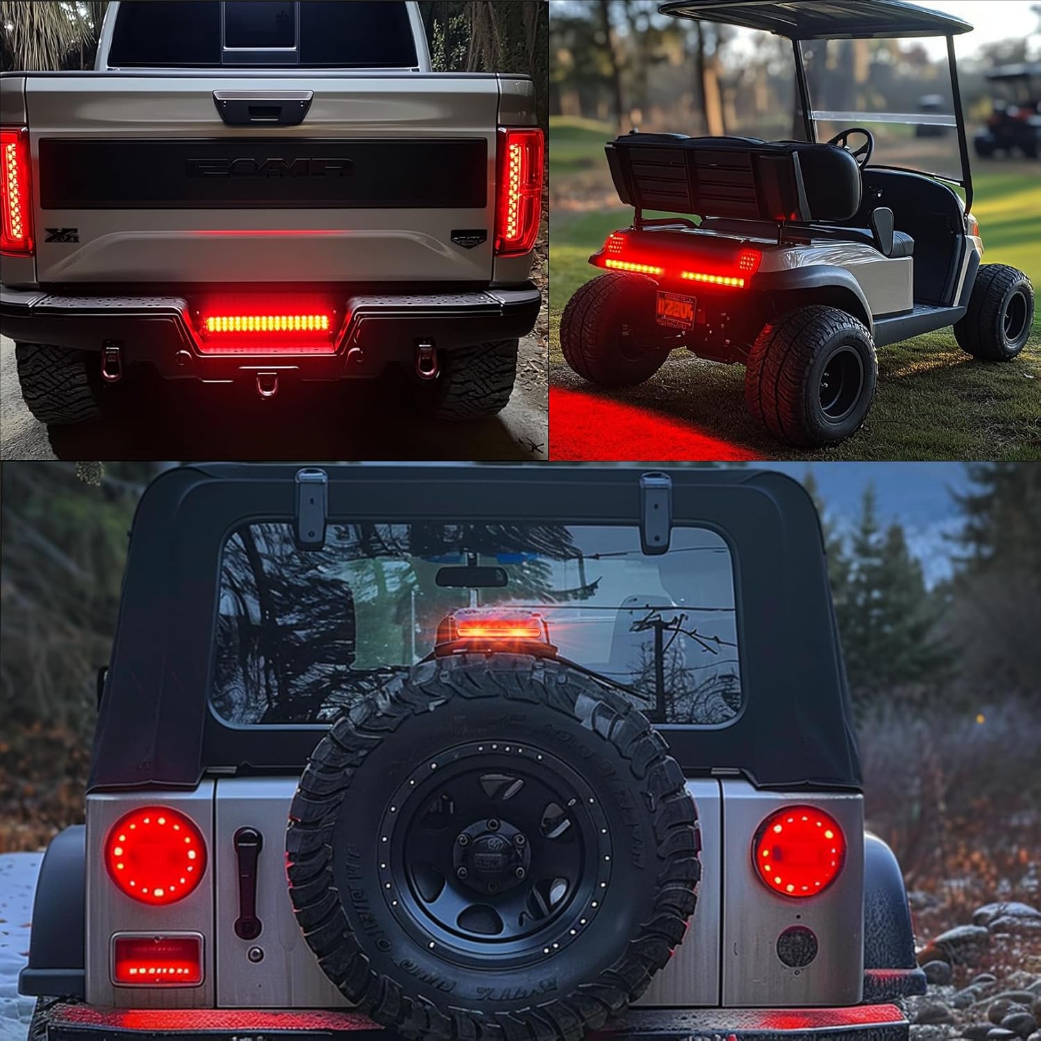 Ourbest Trailer Light Bar,12inch Led Tail Lights Flowing Turn Signal Lights Brake Lights for Truck RV Pickup ATV RV Van (Red Yellow)