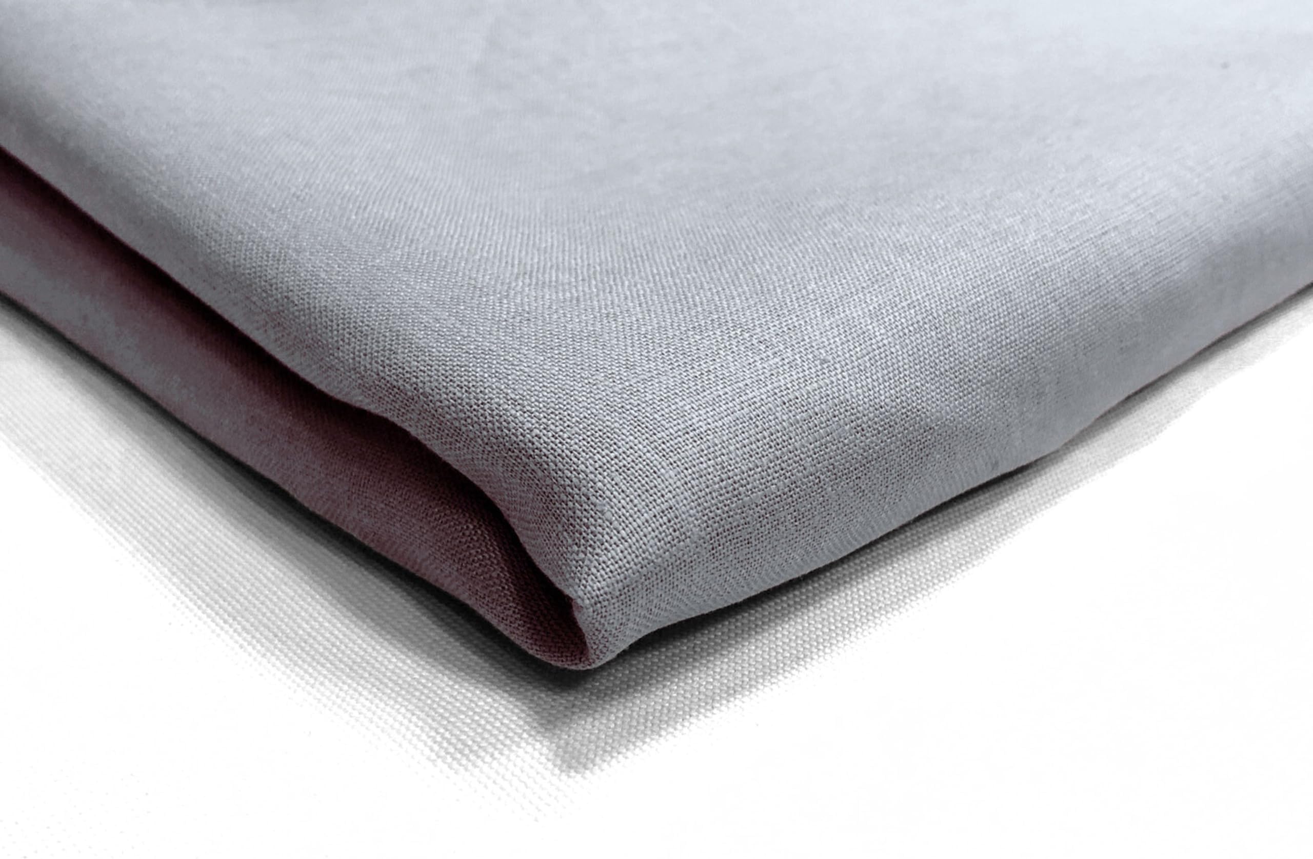 A-Express Natural Pure 100% Linen Fabric Soft Material Vintage Dressmaking Fashion Flax Bag 140cm Wide - 2 Meters 200cm x 140cm Light Grey