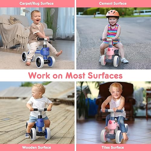 Miniatura 8 de Bicicleta de equilibrio para bebés de 1 año, regalos para niños y niñas, juguetes para bicicleta de equilibrio para niños de 12 a 24 meses, sin