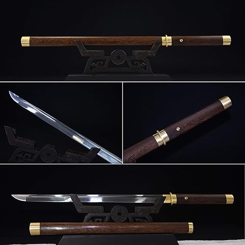 Katana corta hecha a mano japonés wakizashi samurai espada doblada hoja de acero