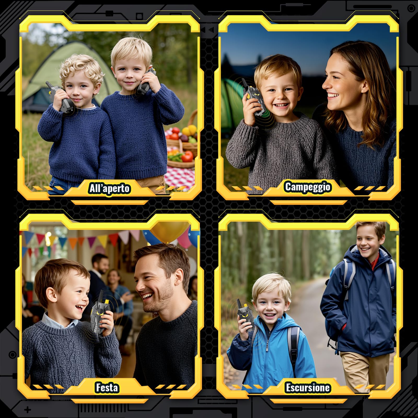 Walkie Talkie Bambini con Occhi Luminosi, Bat Astronave Stealth & Ali a Freccia, Giocattolo Gioco Bambino 3 4 5 6 7 8 10 11 12 Anni, Giocattoli Giochi Bambini 3-12 Anni, Regalo Bimbo 3-12 Anni Maschio