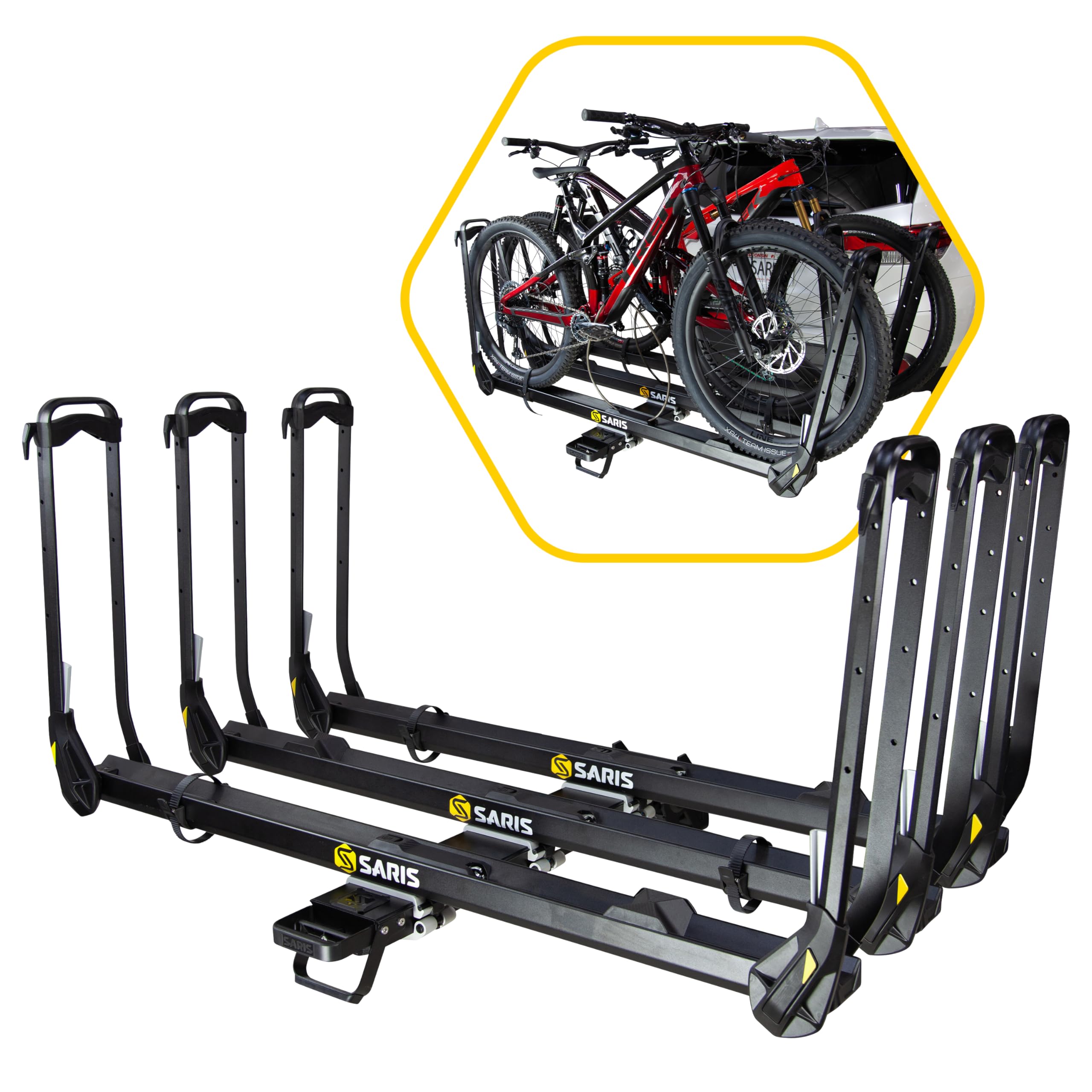 Saris MHS Bike Carrier Modular Hitch System for Cars, Trucks and SUVs, Precision Machined Aluminum Bike Rack