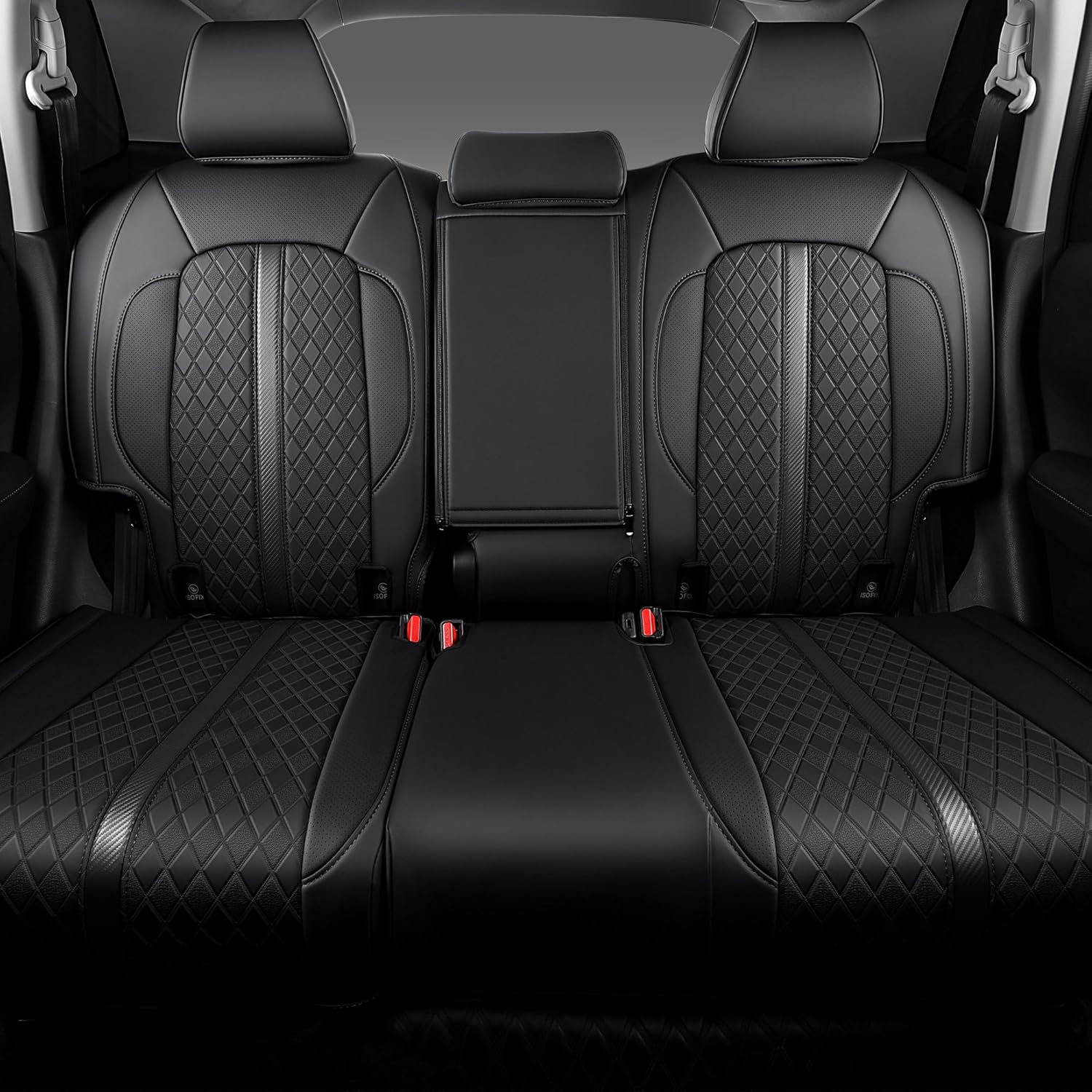 Custom Fit CRV Seat Covers for 2023-2026 Honda CR-V Hybrid & Gas, Waterproof Faux Leather Full Set Car Seat Cover, Fits LX, EX, EX-L, Sport, Touring, TrailSport (Black)