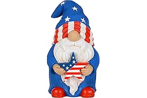 Patriotic Gnome: A Symbol of American Pride for Your Outdoors or Indoors.