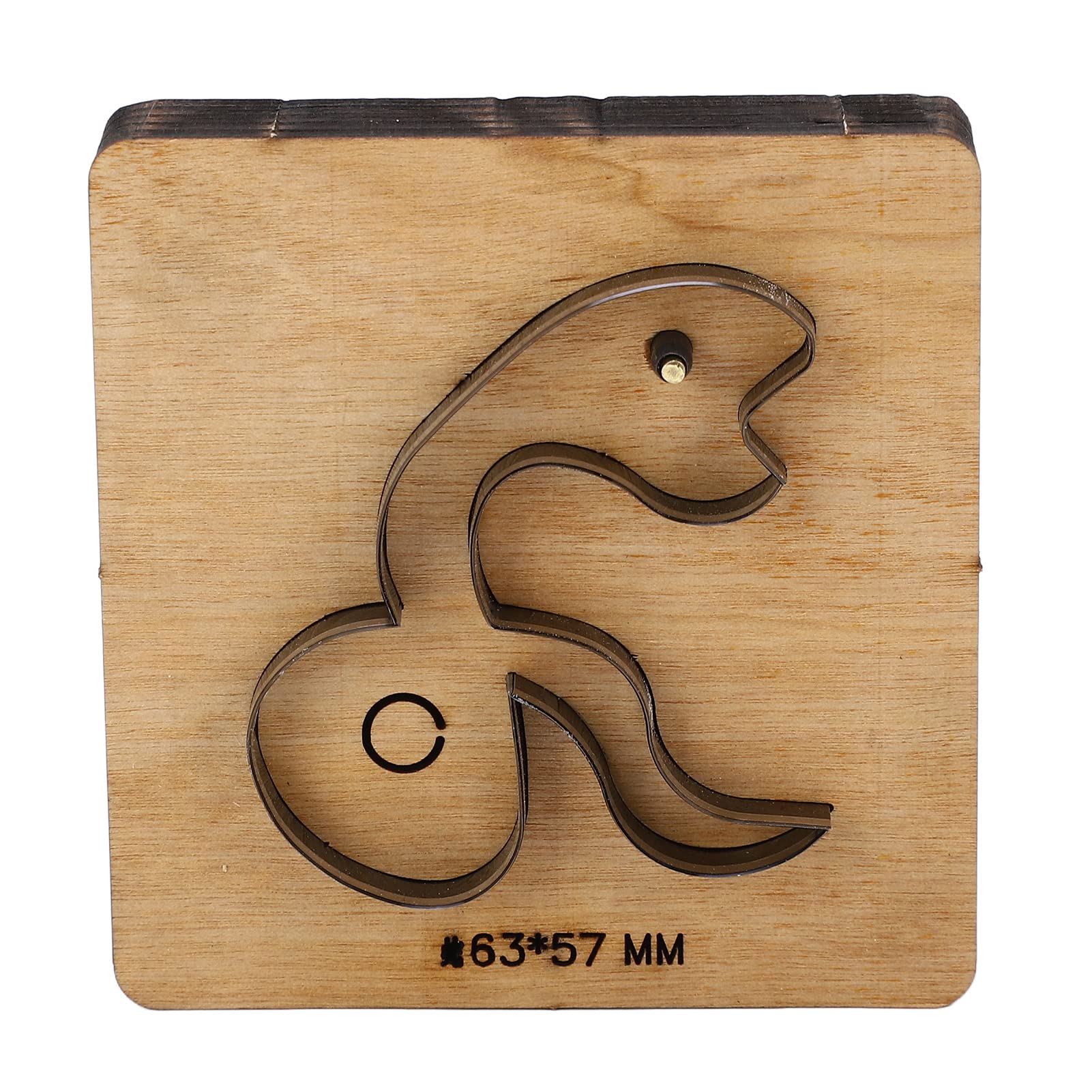 Troquel de perforación para cuero en forma de serpiente, troquel de estampado en cuero de acero aleado con base de abedul, troquel de corte metálico de 63 x 57 mm para hacer