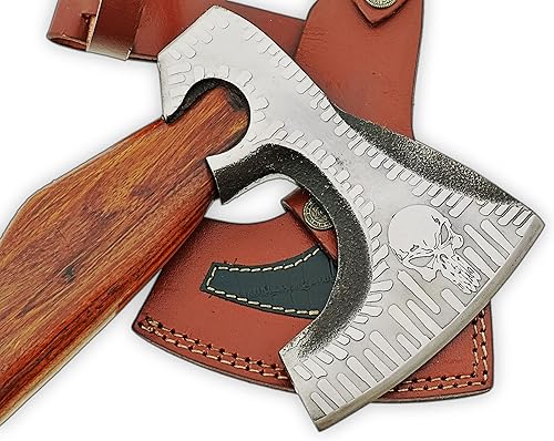 Miniatura 6 de Hoja de acero al carbono Hacha Viking Hacha Hacha Tomahawk Cuchillo de caza Camping al aire libre. SM144