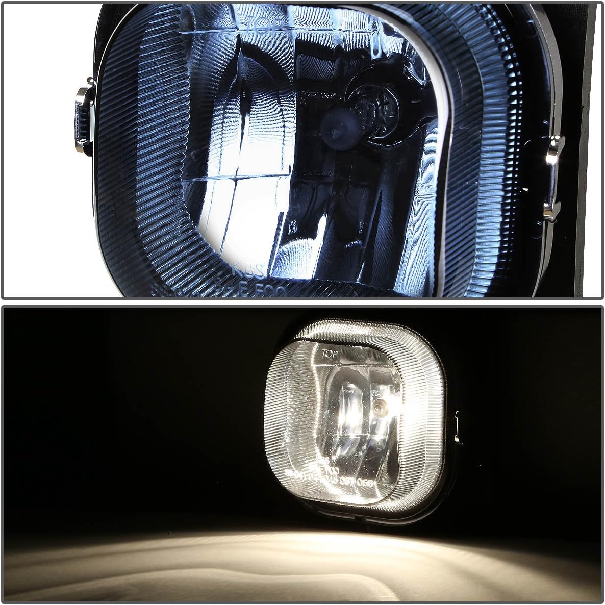 DNA MOTORING FL-ZTL-342-SM Front Bumper Fog Light Compatible with 05-07 F250 350 450 Excursion