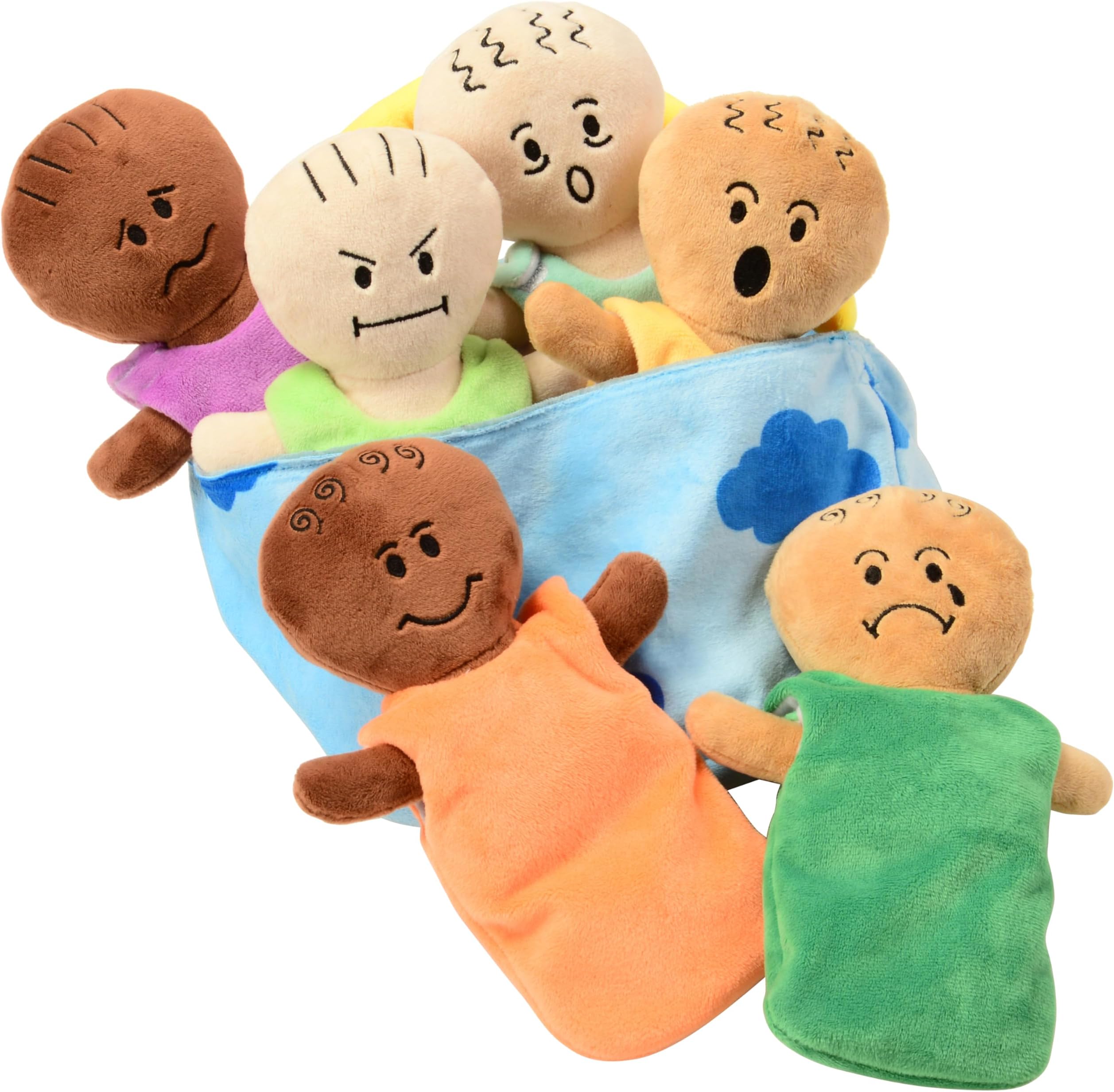 Constructive Playthings CP-039 Soft Expression Baby Dolls with 6 Different Emotions, Sleeping Sacks, and Carrying Purse