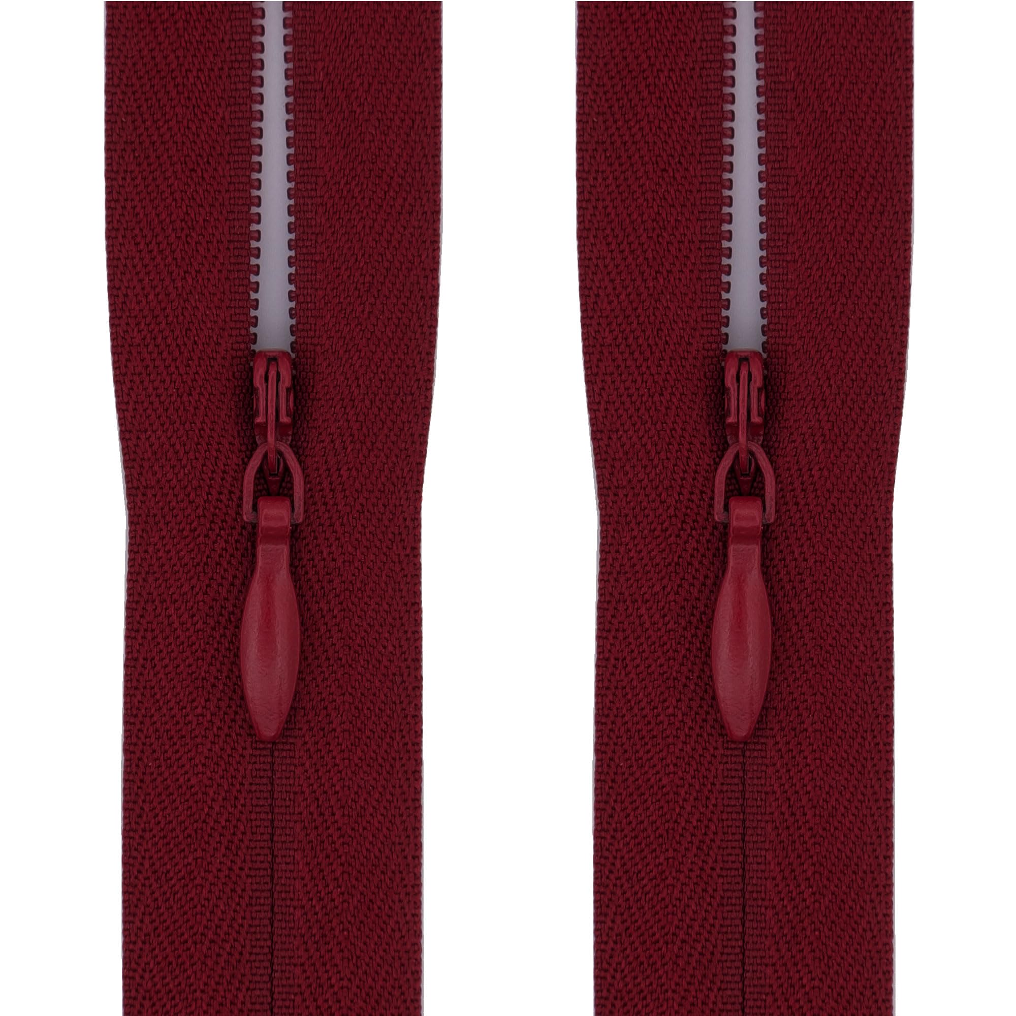 #3 Invisible Zips, 2 Pack, 14 Inch, Burgundy