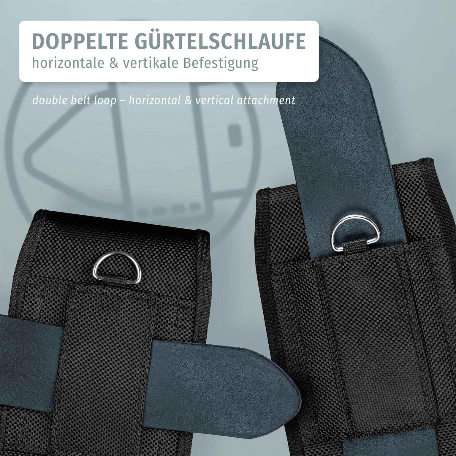 moex Handy Gürteltasche für Redmi Note 15 Pro 5G Hülle mit Gürtelschlaufe, Outdoor Handyhülle Gürtel Handytasche, robuste 360 Grad Schutzhülle mit Karabiner, Agility Case, Schwarz