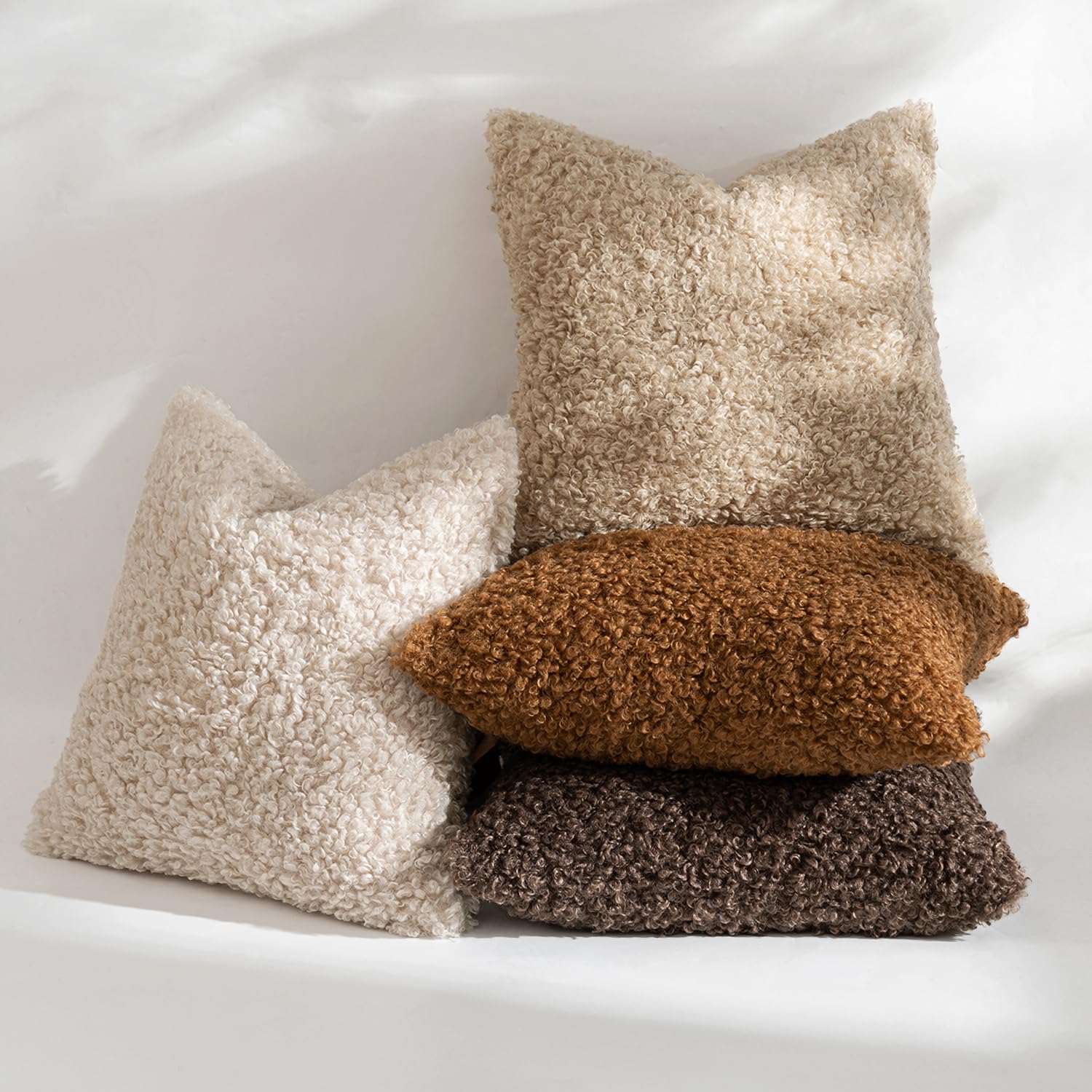 Amazon.com: MIULEE Decorative Faux Fur Pillow Covers Sherpa 18x18