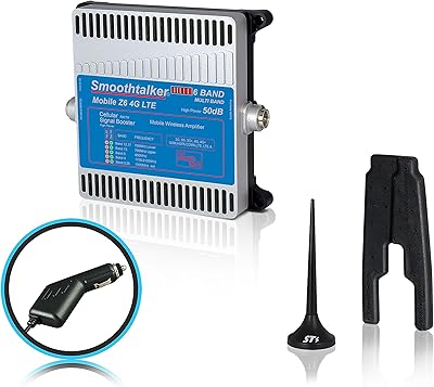 Smoothtalker Mobile Z6 50dB 4G LTE Cell Phone Signal Booster for Your Car, Truck, Van, or SUV