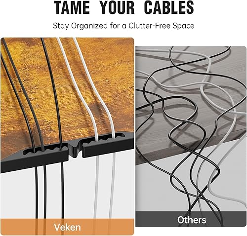 Miniatura 6 de Veken Escritorio Eléctrico de Pie Pequeño de 39.4", Altura Ajustable para Sentarse y Pararse, Superficie de Madera, Escritorios de Computadora PC