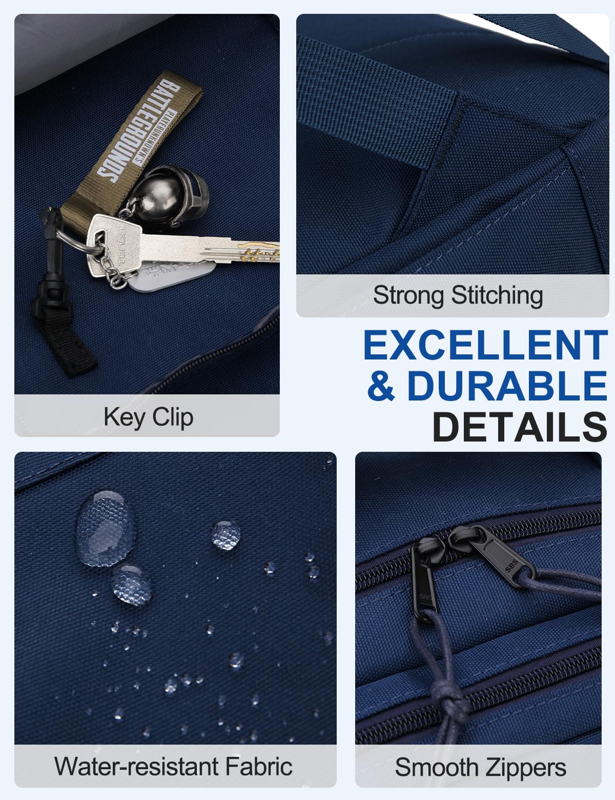VX VONXURY Zaino Scolastico, Grande Daypack Casual Resistente All'acqua Con Doppi Confronti Zaini Da Viaggio Leggeri