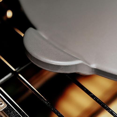 Miniatura 4 de Old Stone Pizza Kitchen - Piedra redonda esmaltada para pizza con asas para horno y parrilla, 13 pulgadas