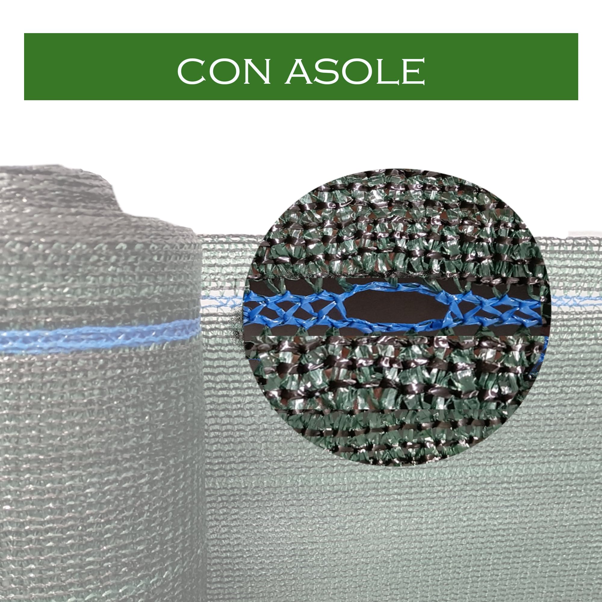 Home Tresor Telo Rete Ombreggiante Oscurante Frangivista Recinzione in Tessuto 120 g/m² Telone Antistrappo per Esterno Balconi Giardini Ringhiera Parcheggi - 2x50 mt
