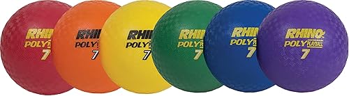 Champion Sports Rhino Poly - Juego de pelotas de juegos (Multi, 7 pulgadas de diámetro)