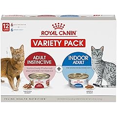 Royal Canin Feline Health Nutrition Indoor Adult & Adult Instinctive Wet Cat Food Variety Pack, Supports Healthy Digestion, Balanced Nutrition and Weight Management, 3 oz, 12 Pack