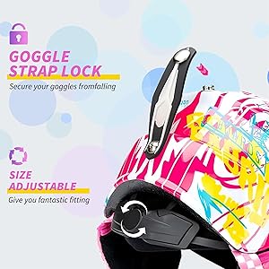 BeBeFun Toddler and Kids Ski Helmet Snowboarding Helmet with Goggles for Snow Activity Ultra Lightweight Comfort and Warmth Small Size ASTM & CE Certified Suggest 2-6years