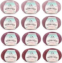 Aeelike 600 g (12 x 50 g) Merino Wool for Knitting, Super Warm Crochet Yarn, Virgin Wool (Merino) for Crocheting, Ultra Soft Hand Knitting Yarn, Knitting Wool Set for Beginners, Experienced Crocheters